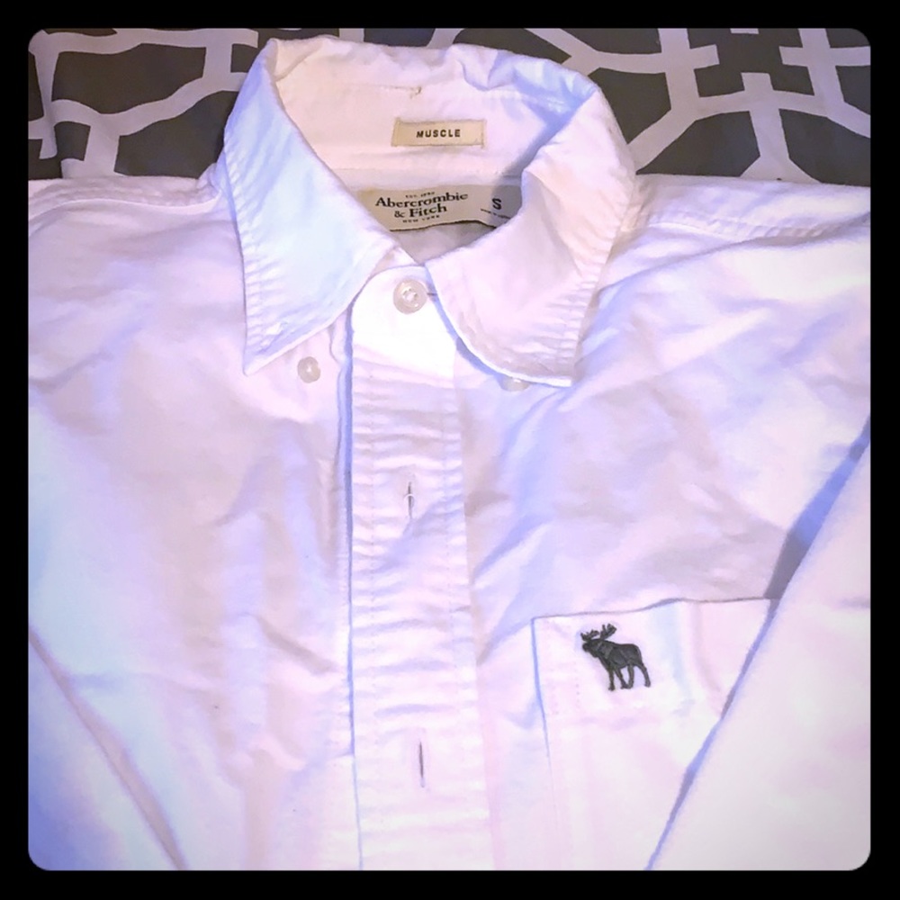 Abercrombie & Fitch white dress shirt S Muscle Cut